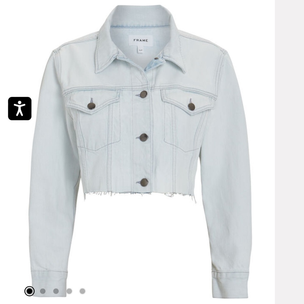 NWT FRAME cropped denim jacket